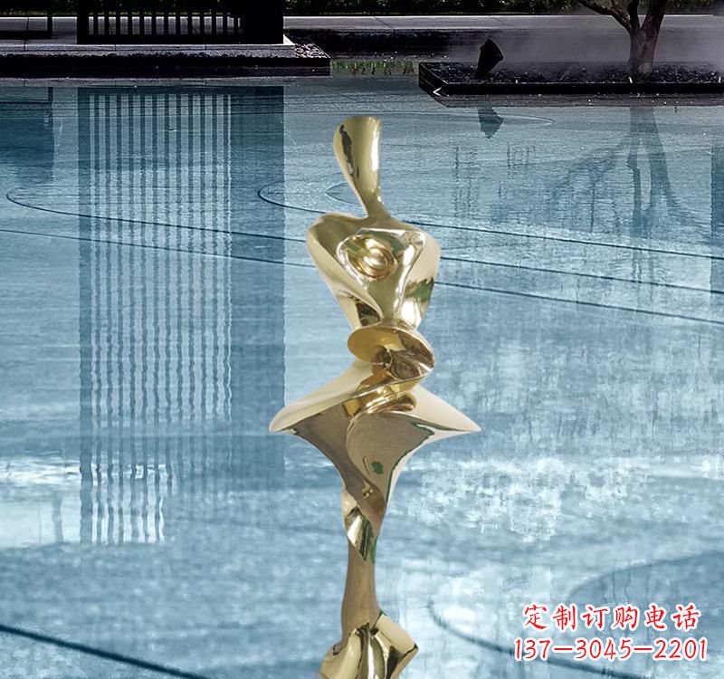 温州不锈钢抽象人体雕塑