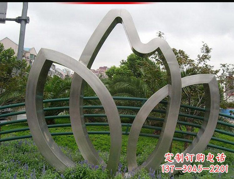 温州不锈钢抽象树叶雕塑2