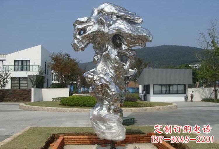 温州不锈钢抽象太湖石雕塑