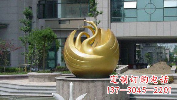 温州不锈钢抽象天鹅雕塑 (3)