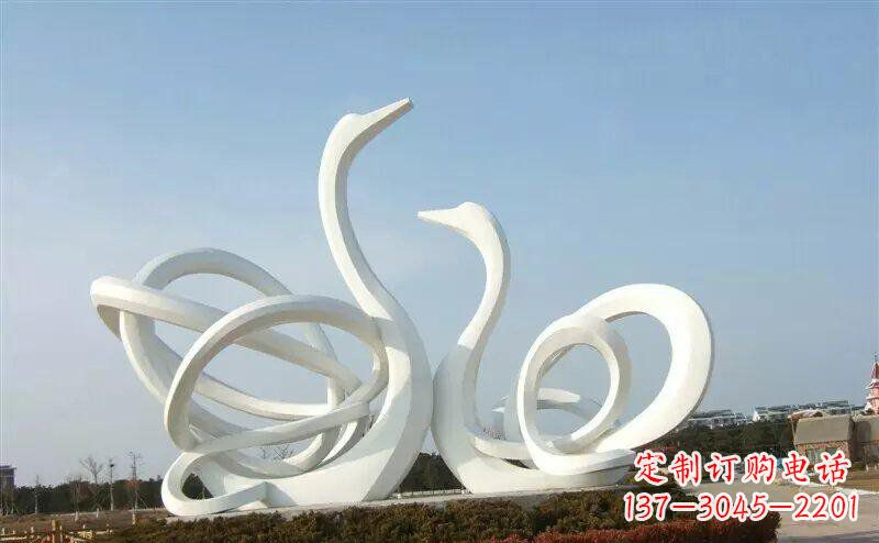 温州不锈钢抽象天鹅雕塑 (4)