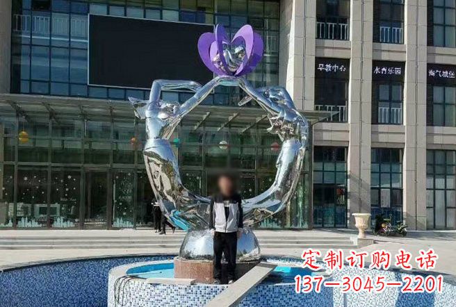 温州不锈钢抽象跳舞的女孩雕塑