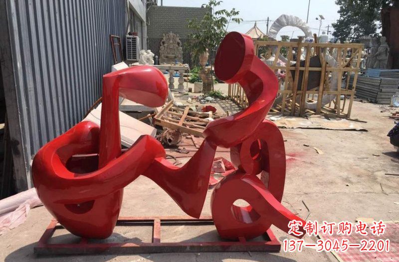 温州不锈钢音符雕塑传递美丽的音乐