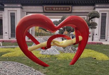 温州不锈钢爱心字母雕塑——传递爱的艺术美学