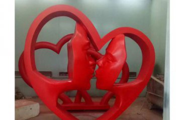 温州不锈钢爱心情侣雕塑