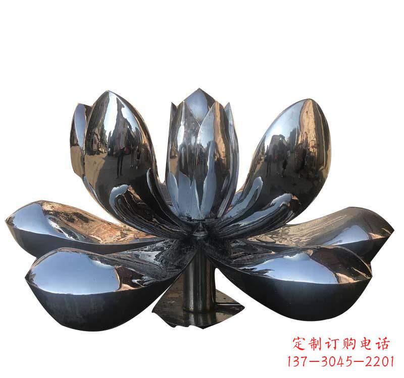 温州不锈钢创意荷花雕塑
