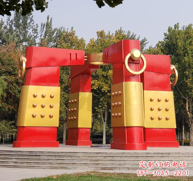 温州不锈钢创意拱门雕塑