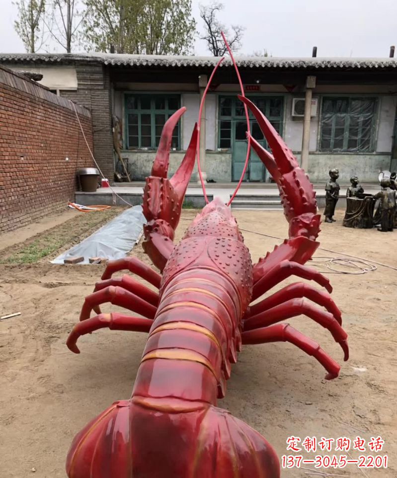 温州不锈钢大龙虾雕塑