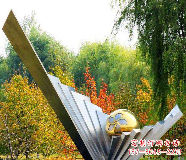 温州不锈钢大型翅膀景观雕塑