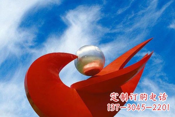 温州不锈钢大型抽象和平鸽雕塑