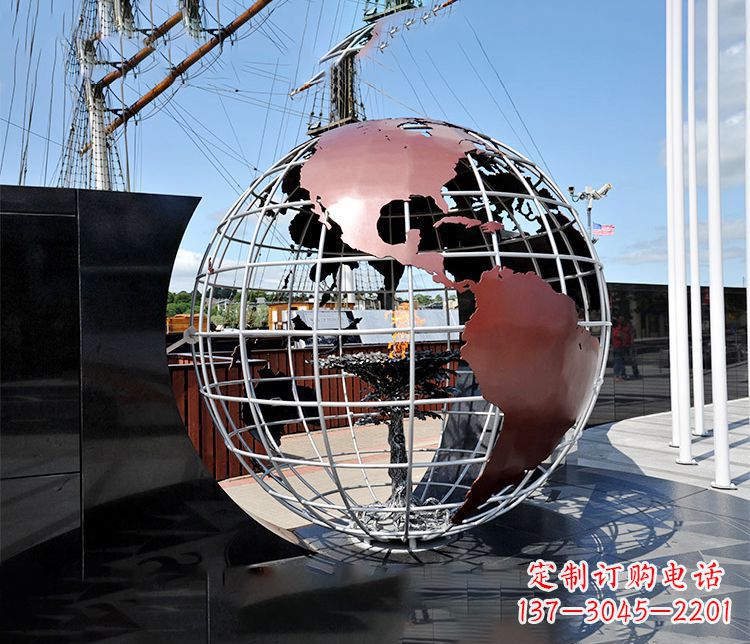 温州不锈钢大型地球仪雕塑