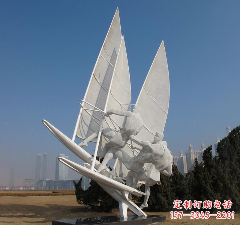 温州不锈钢大型帆船雕塑