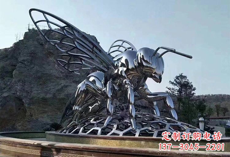 温州不锈钢大型蜜蜂雕塑