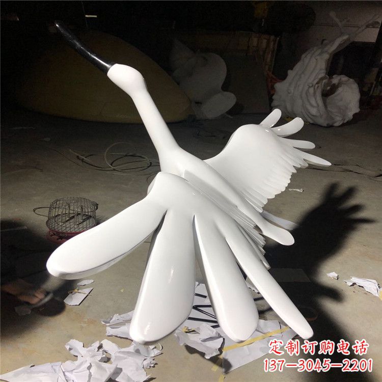 温州不锈钢丹顶鹤雕塑