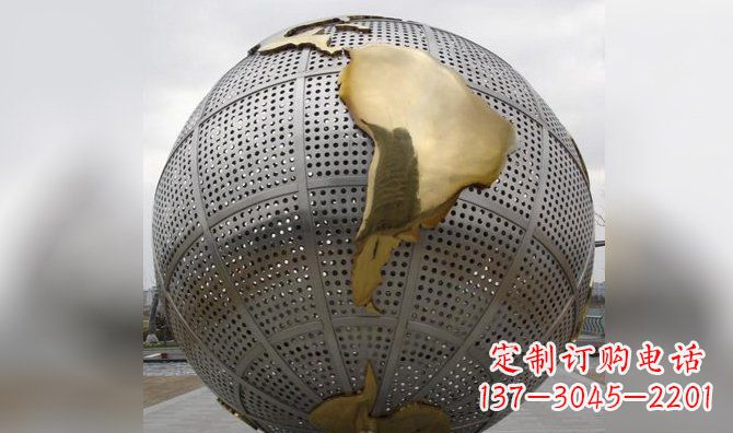 温州不锈钢地球地图雕塑