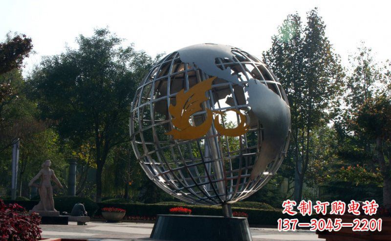 温州不锈钢地球雕塑 (2)