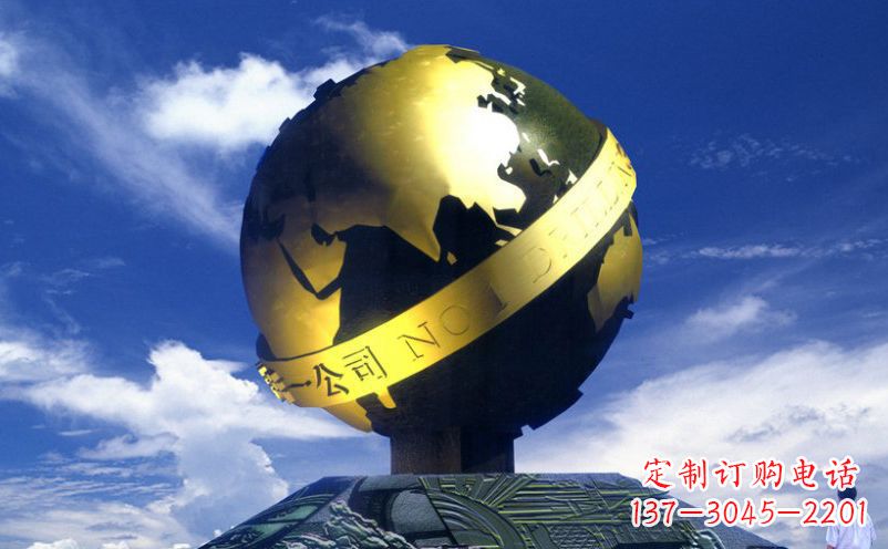 温州不锈钢地球企业雕塑