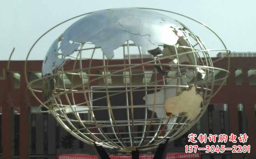 温州不锈钢地球仪雕塑象征地球的美丽