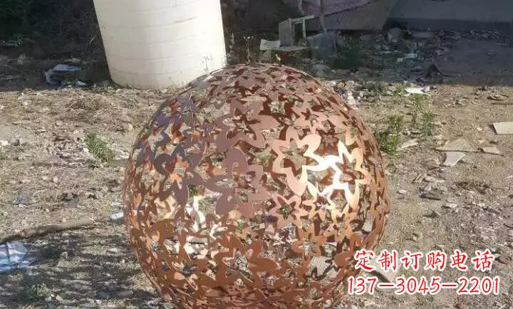 温州不锈钢地球仪花球雕塑