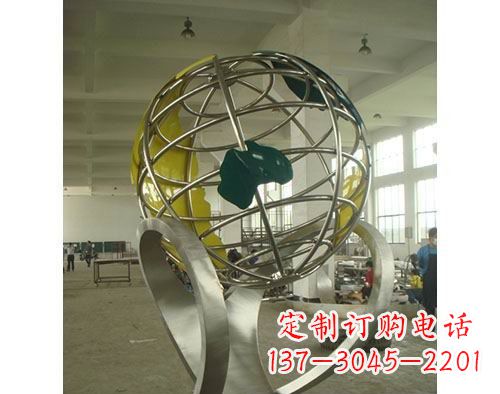 温州不锈钢地球仪景观雕塑