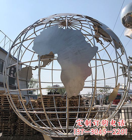 温州不锈钢地球仪景观雕塑1