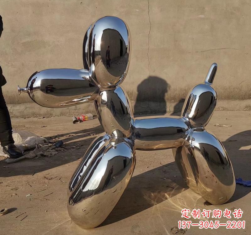 温州不锈钢电镀动物狗雕塑