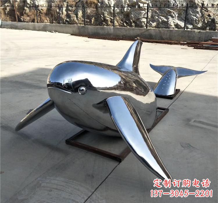 温州不锈钢动物鲸鱼雕塑