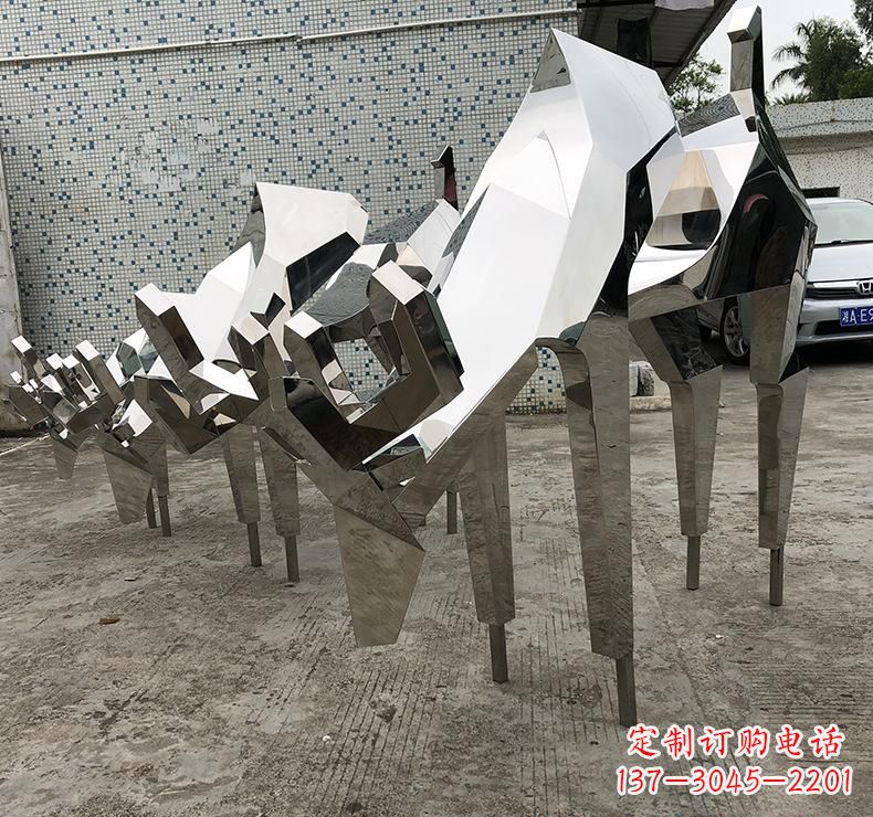 温州不锈钢动物小鹿雕塑