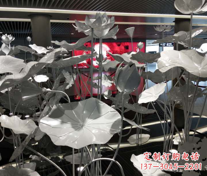 温州不锈钢锻造荷花雕塑