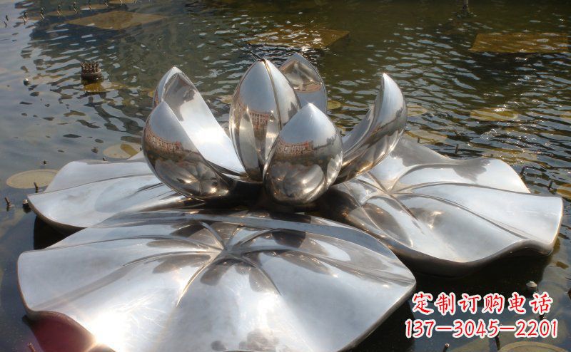 温州不锈钢锻造莲花雕塑 (2)