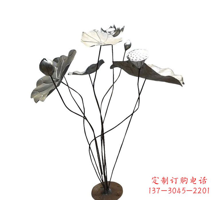 温州不锈钢锻造莲花雕塑