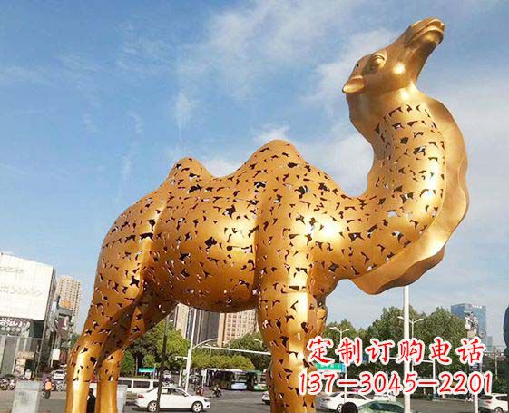 温州不锈钢锻造骆驼雕塑