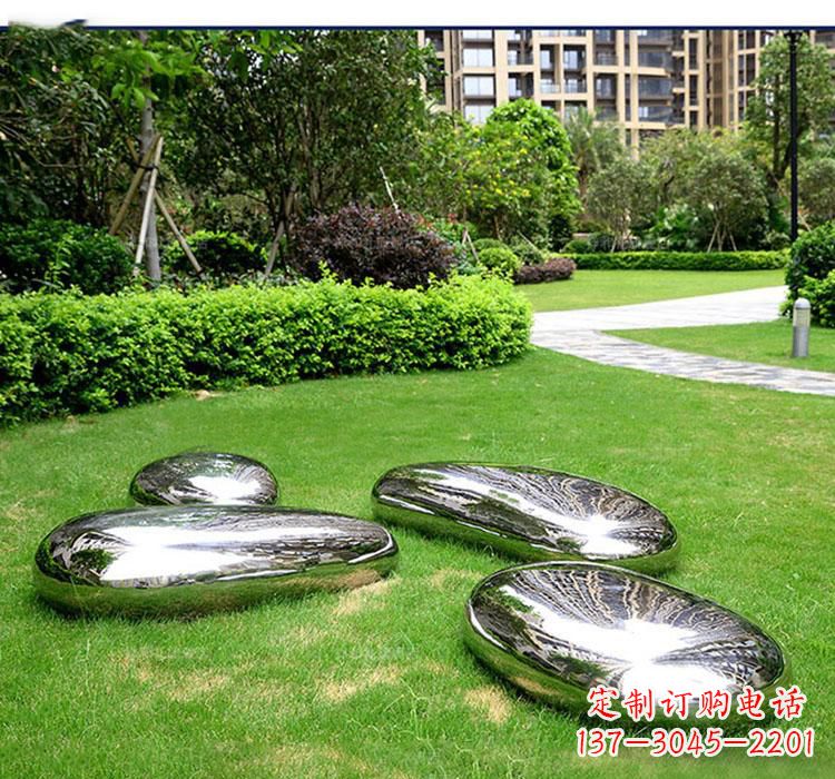 温州不锈钢鹅卵石镜面雕塑