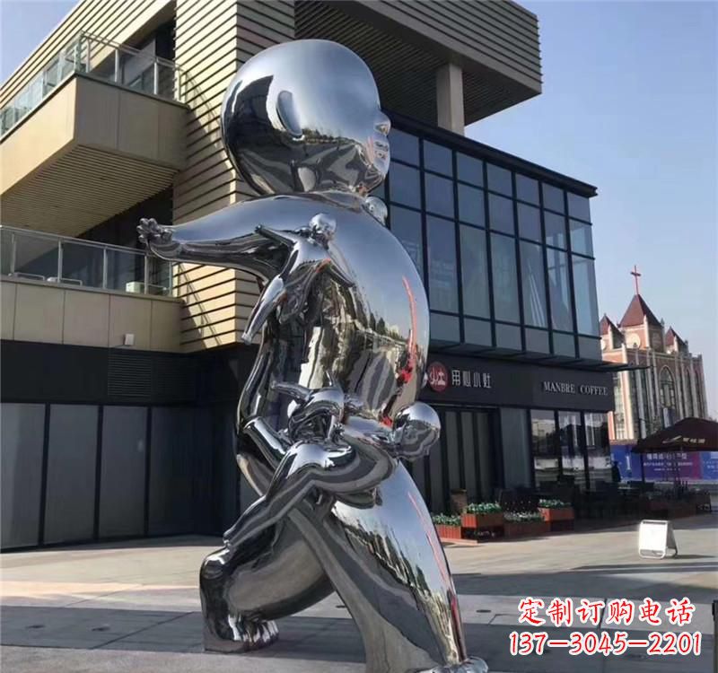 温州不锈钢儿童雕塑精致的艺术之作