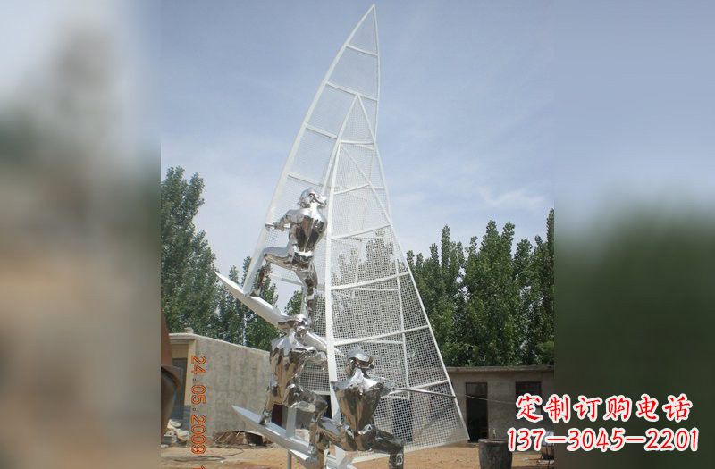 温州不锈钢帆船比赛雕塑