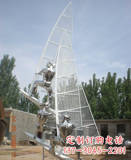 温州不锈钢帆船雕塑