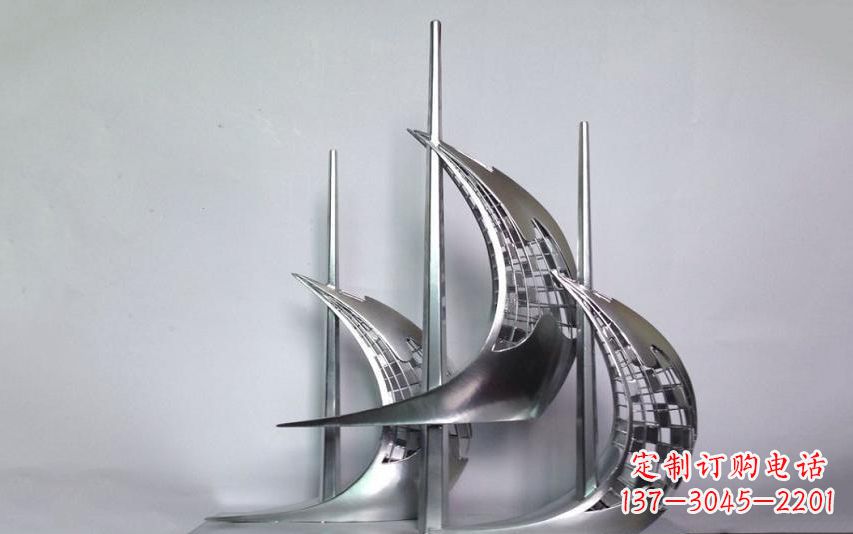 温州不锈钢帆船雕塑——海洋之旅的象征