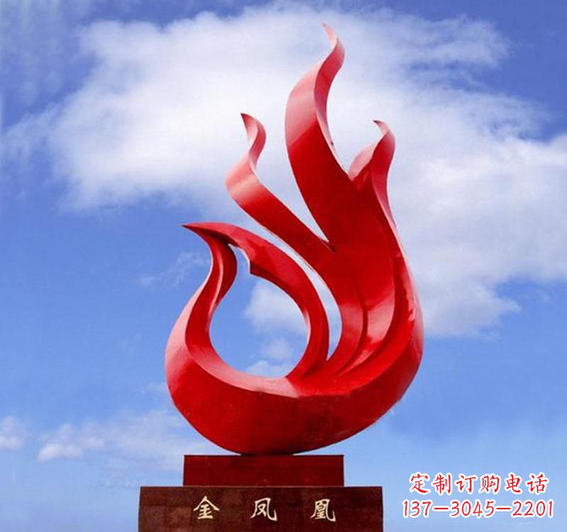 温州不锈钢仿真凤凰雕塑