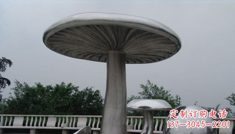 温州不锈钢仿真蘑菇凉亭公园景观雕塑