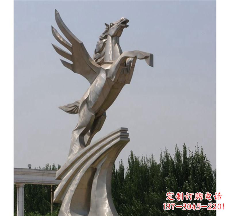 温州不锈钢飞马雕塑