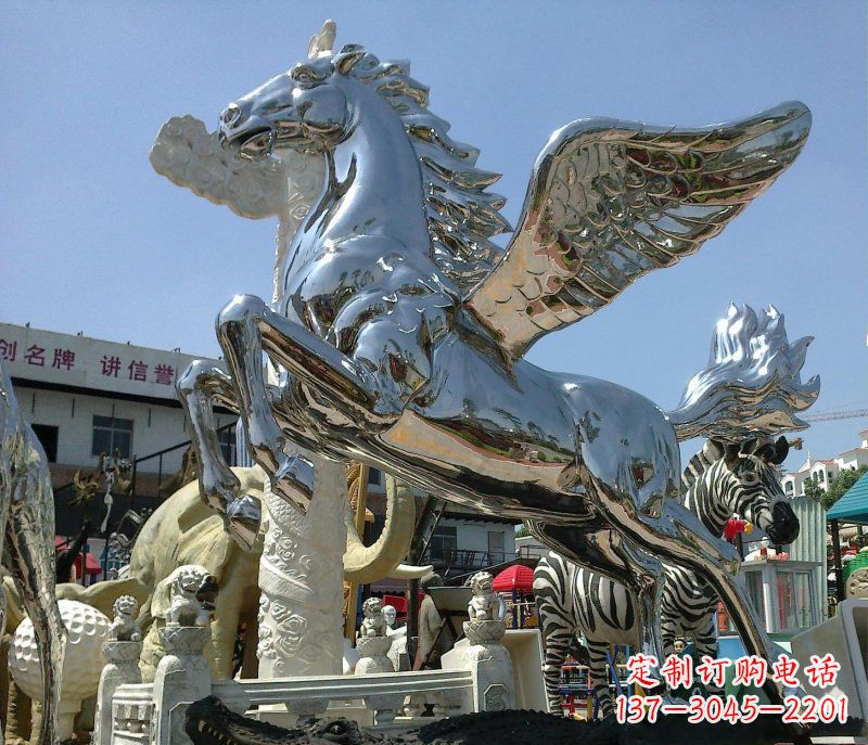 温州不锈钢飞马广场雕塑