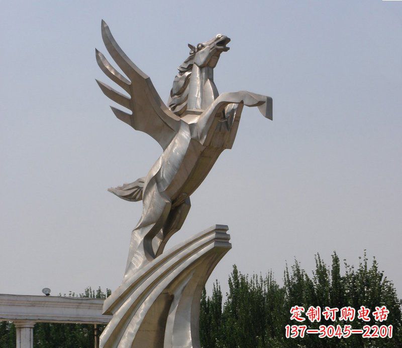 温州不锈钢飞马公园雕塑