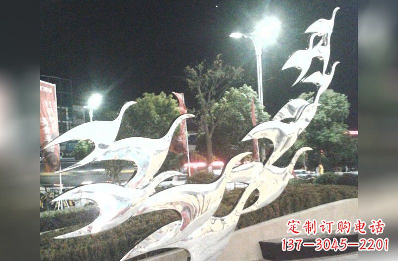 温州不锈钢飞翔的抽象大雁