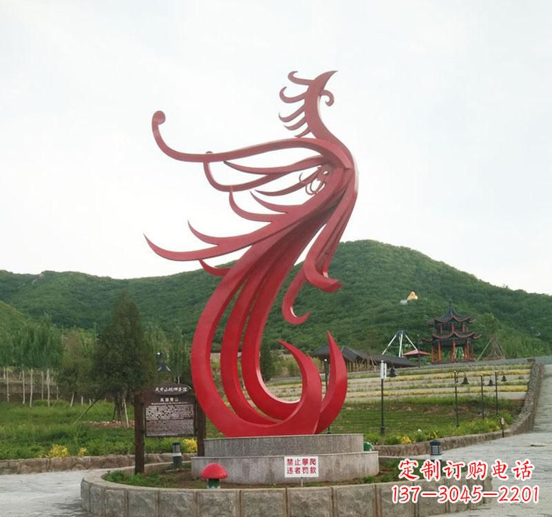 温州不锈钢凤凰抽象雕塑2