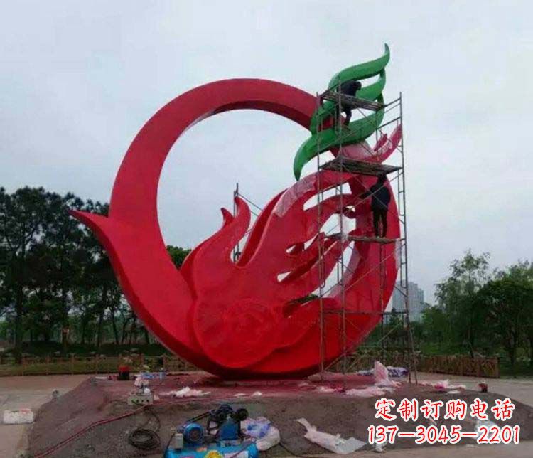 温州不锈钢凤凰雕塑1