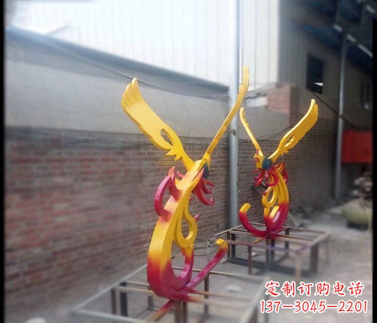 温州不锈钢凤凰公园景观雕塑