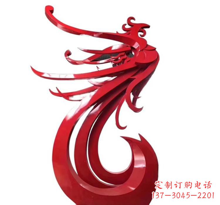 温州不锈钢凤凰景观雕塑 (2)