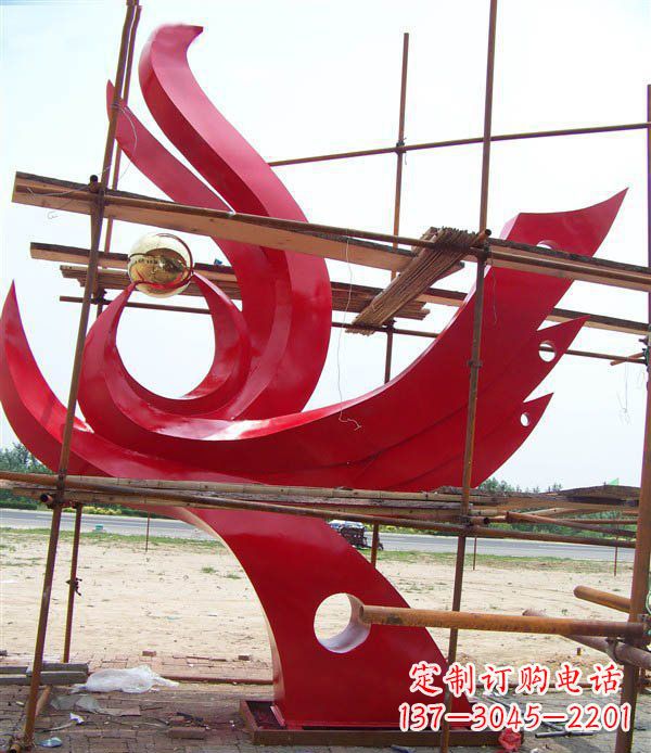 温州不锈钢凤凰明珠广场景观雕塑