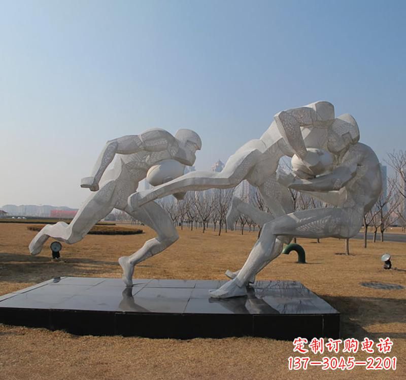 温州不锈钢橄榄球雕塑