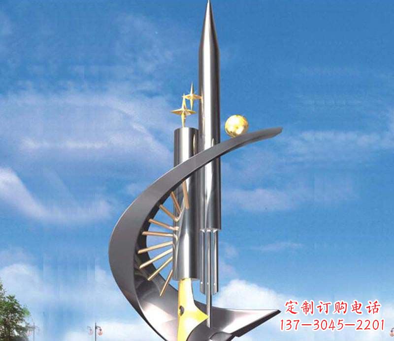 温州不锈钢钢笔雕塑1